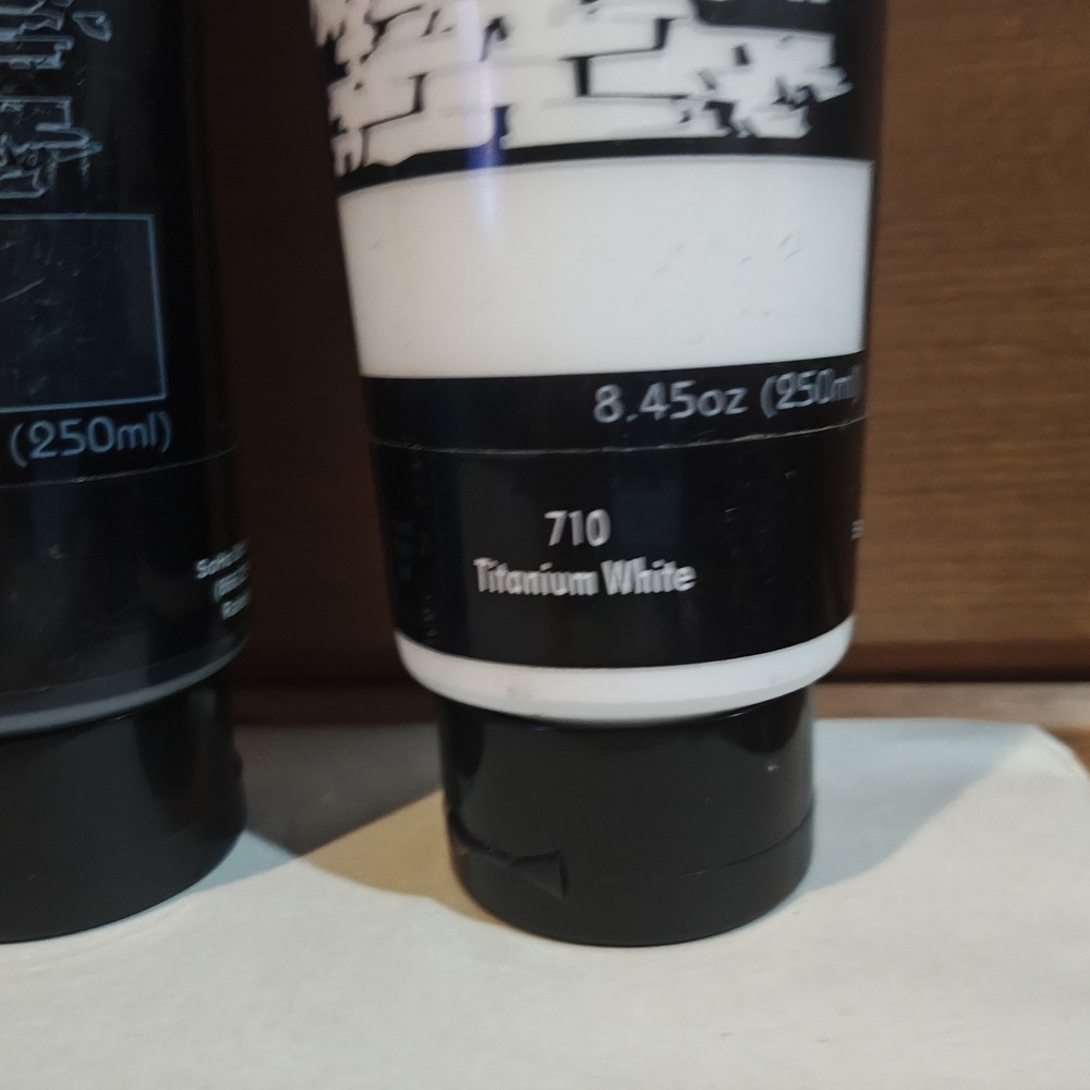 Urban Artist Acrylic Paint 250ml Magenta x1 White x2 Black x2 Plus Extras B4 - Picture 2 of 5